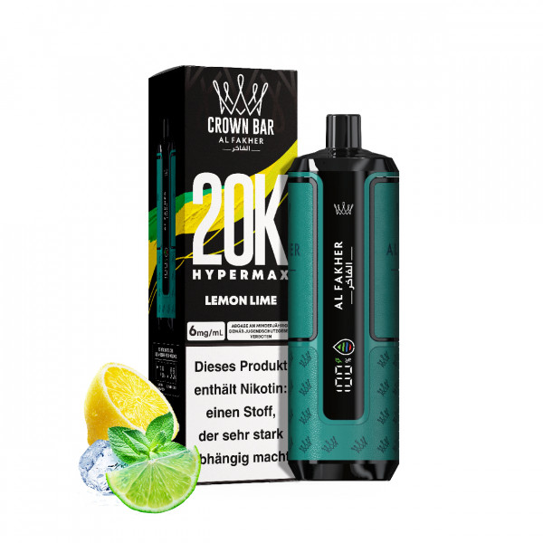 Al Fakher Lemon Lime - Crown Bar Hypermax 20k Podkit 22 ml