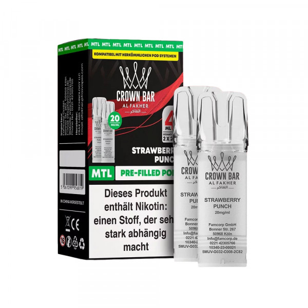 Al Fakher Prefilled Pod MTL - Strawberry Punch (2 Stk)