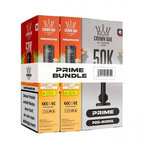 Al Fakher Hypermax 50k Prime Bundle 20 mg - Pineapple Ice