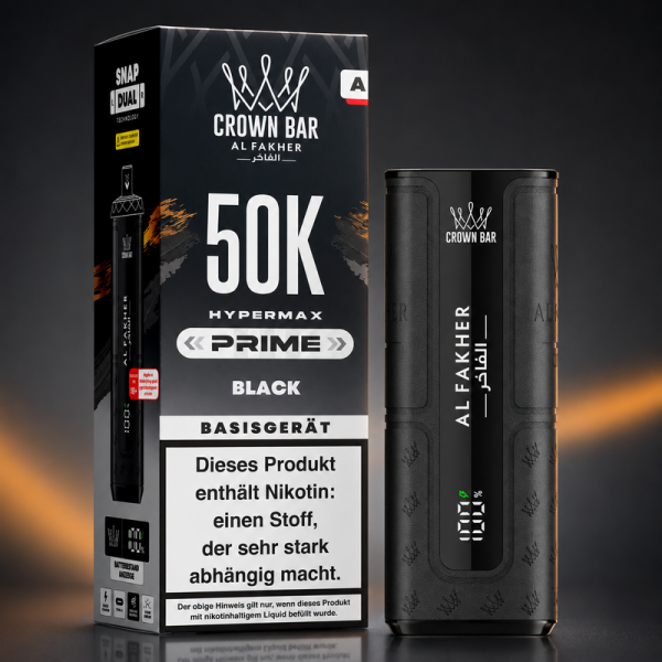 Al Fakher Hypermax 50k Prime Basisgerät - Schwarz