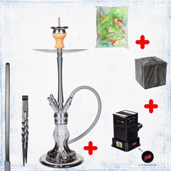 Secret Shisha V2A Komplettpaket Clear
