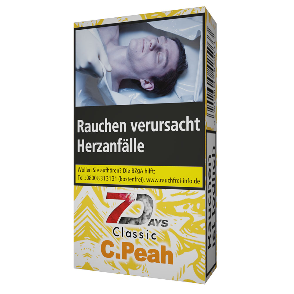 7 Days Classic Tabak Cold Peah 25g Hookahaus Großhandel