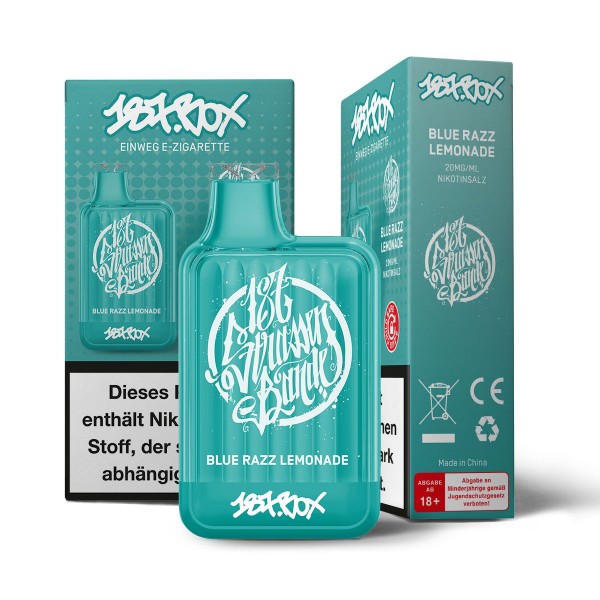 187 Box E-Shisha Einweg Vape - Blue Razz Lemonade