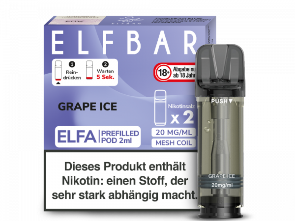 Elf Bar ELFA Prefilled Pod Grape Ice (2 Stk)