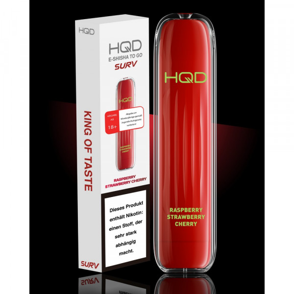 HQD Wave E-Shisha Einweg Vape - Raspberry Strawberry Cherry