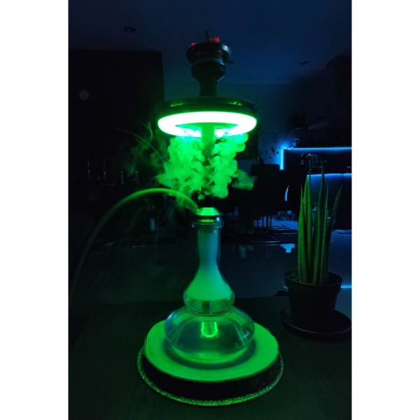 Secret Shisha Hollow - Black mit Brosmoke LED Ring Set