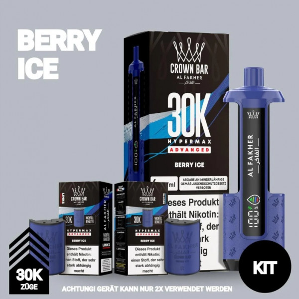 Al Fakher Berry Ice Crown Bar Hypermax 30k Podkit 22 ml
