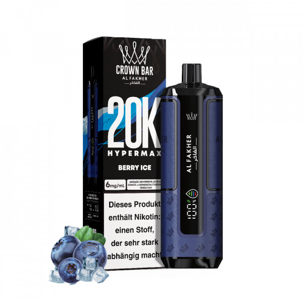 Al Fakher Berry Ice 6mg/ml - Crown Bar Hypermax 20k Podkit 22 ml