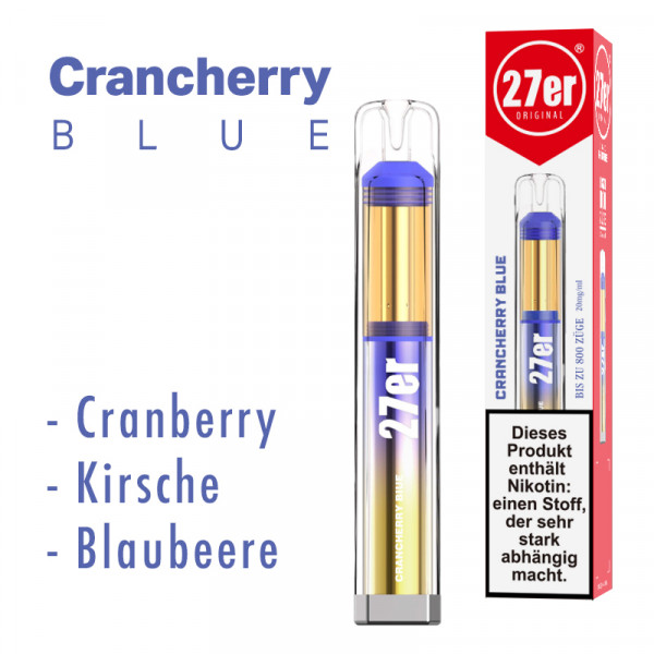 Venookah 27er 800 E-Shisha Vape - Crancherry Blue