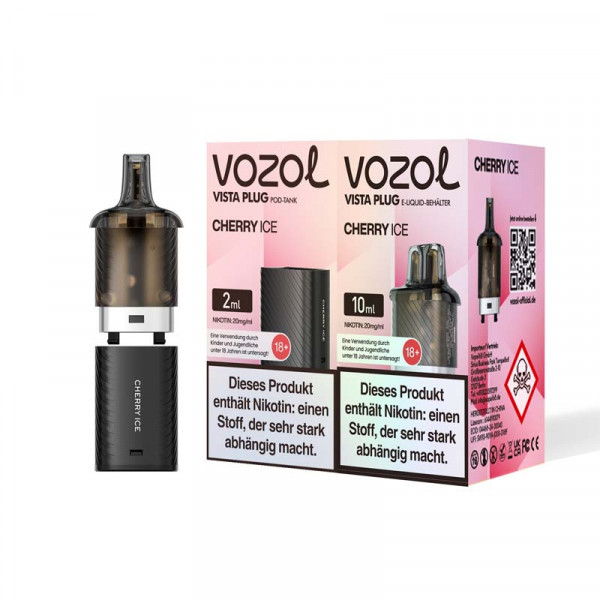 Vozol Vista Plug Nachfüllbehälter - Cherry Ice 2+10 ml 20mg/ml