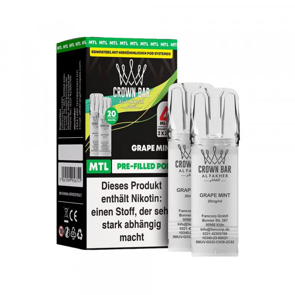 Al Fakher Prefilled Pod MTL - Grape Mint (2 Stk)