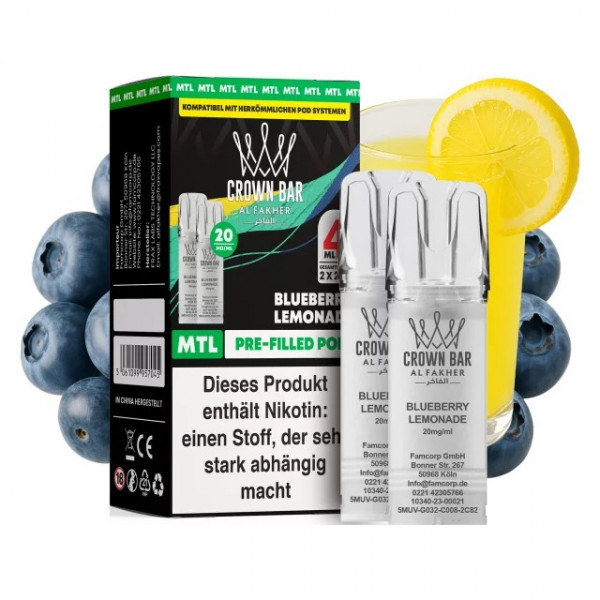 Al Fakher Prefilled Pod MTL - Blueberry Lemonade (2 Stk)