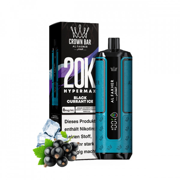 Al Fakher Blackcurrant Ice 6mg/ml - Crown Bar Hypermax 20k Podkit 22 ml