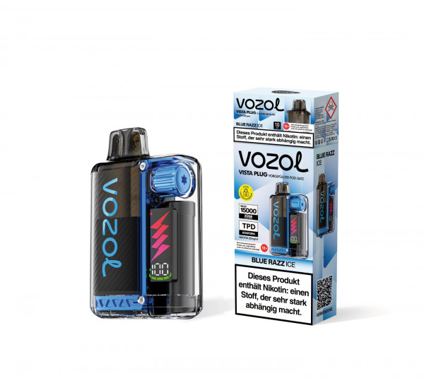 Vozol Vista Plug Blue Razz Ice 20mg/ml - Prefilled Starterkit 12ml