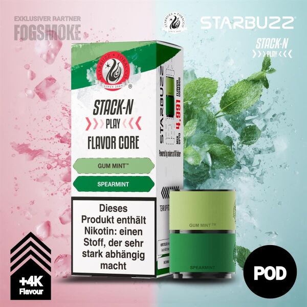 Starbuzz Stack-N Play Pod - Gum Mint + Spearmint 4 ml