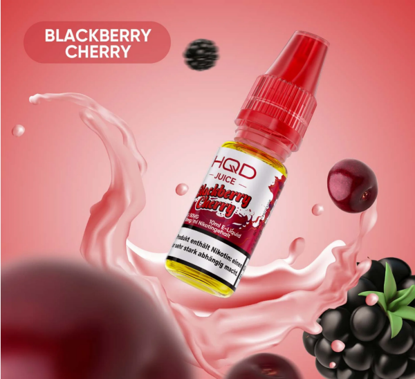 HQD Juice Liquid 18 mg - Blackberry Cherry 10 ml