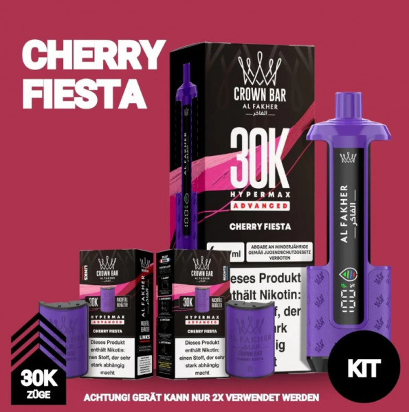 Al Fakher Cherry Fiesta - Crown Bar Hypermax 30k Podkit 22 ml