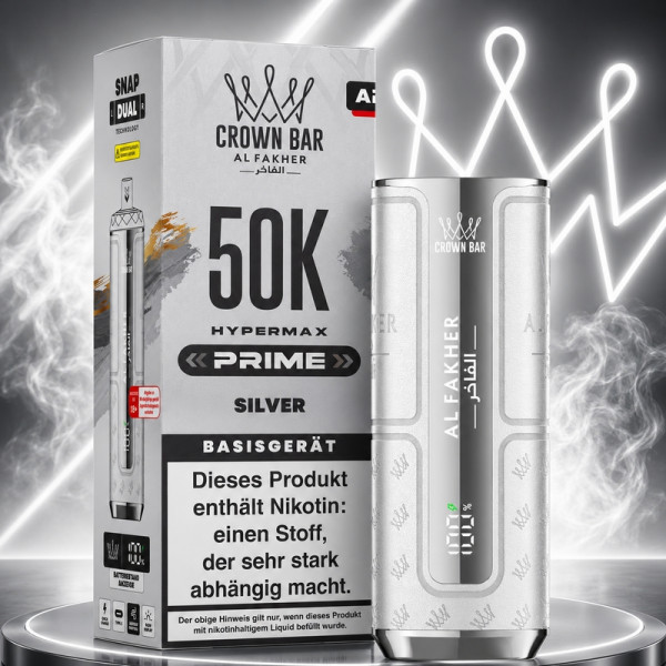 Al Fakher Hypermax 50k Prime Basisgerät - Silber