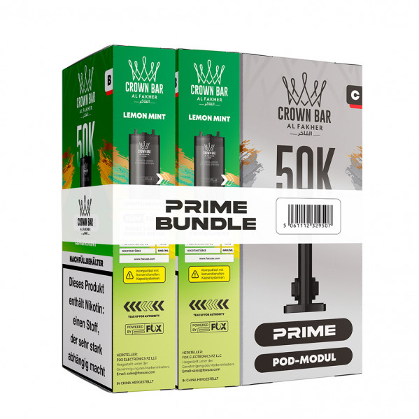 Al Fakher Hypermax 50k Prime Bundle 20 mg - Lemon Mint