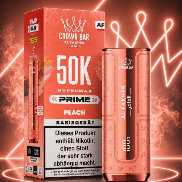 Al Fakher Hypermax 50k Prime Basisgerät - Peach