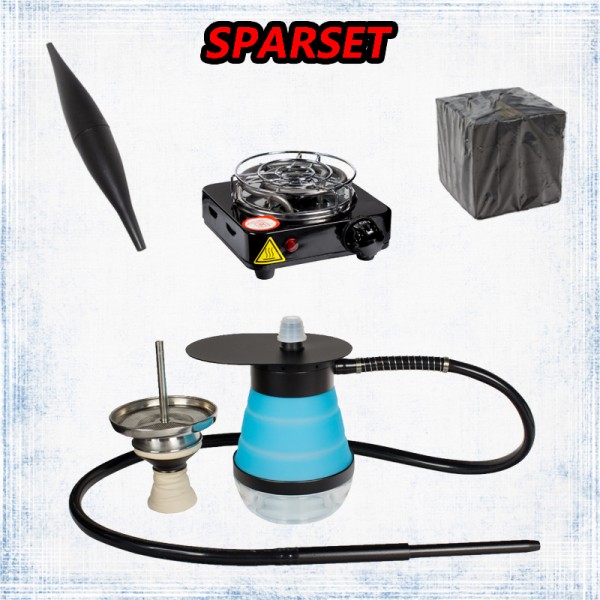 Heavensent Silikon Shisha - Blau im Set